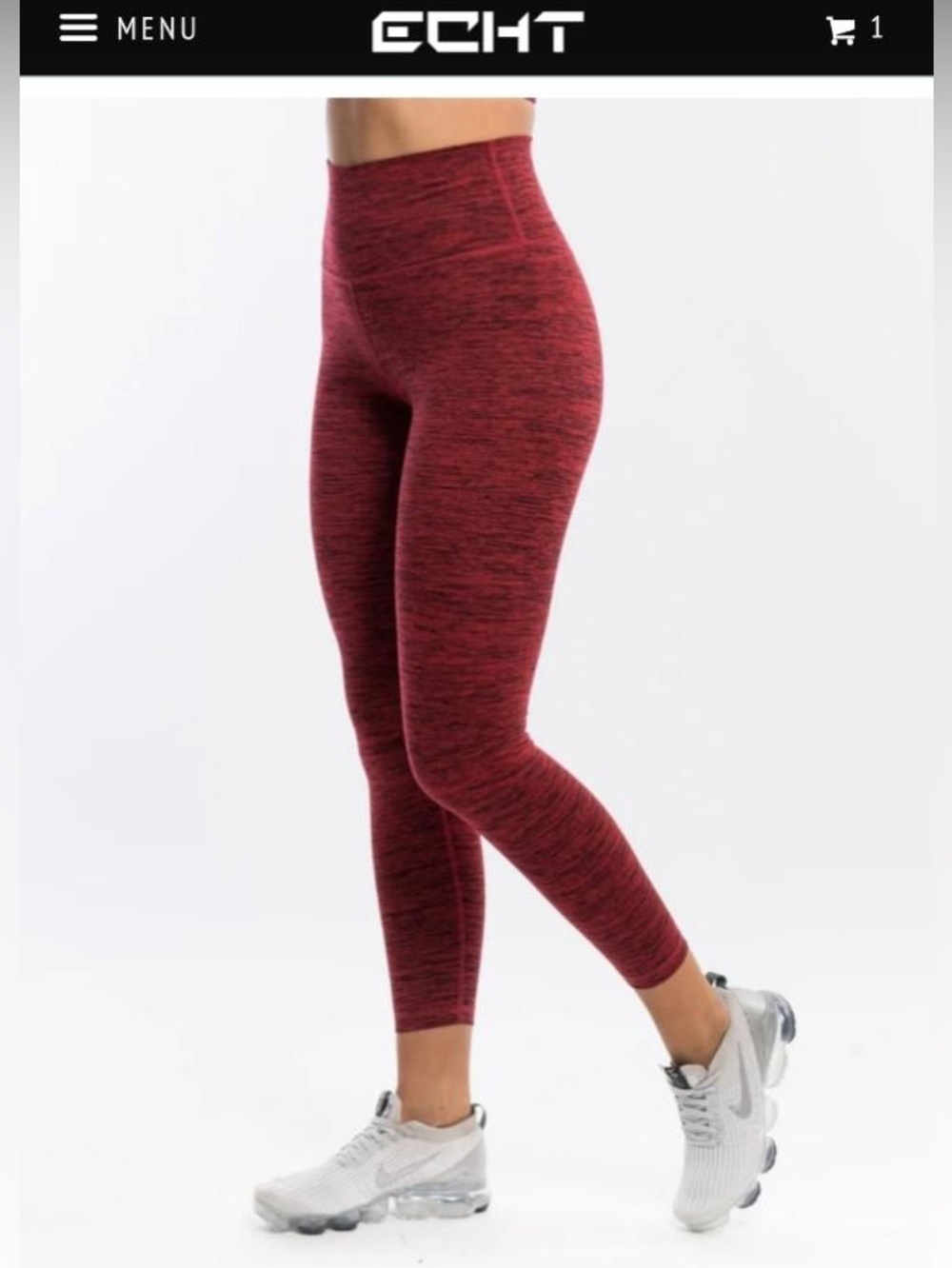 ECHT Marled Red High-Waist Leggings